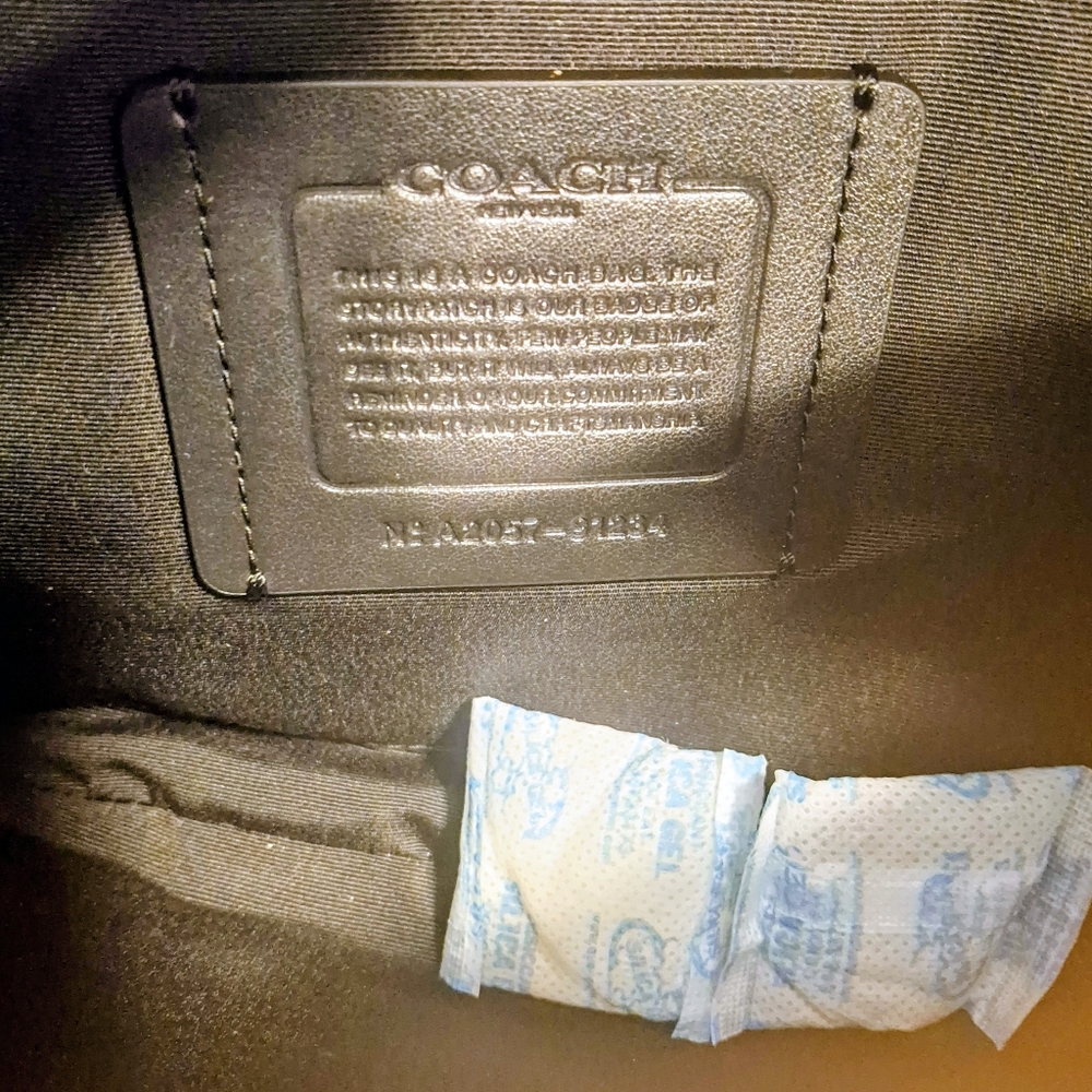 Coach Warren Belt Bag With Watercolor Script Print - Picture 9 of 16
